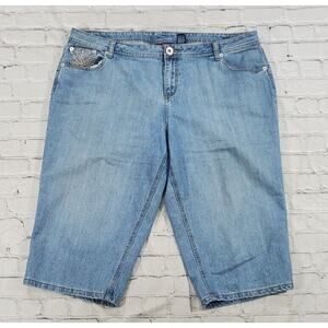 Wah Jeans Denim Size Capri Light Wash Stretch Jeans WOMENS PLUS SIZE 20